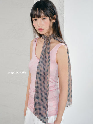 linen plaid scarf 03