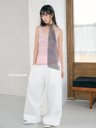 linen plaid scarf 03