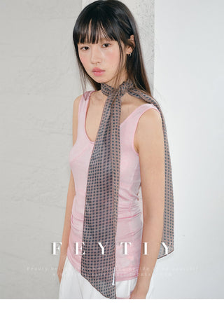 linen plaid scarf 03