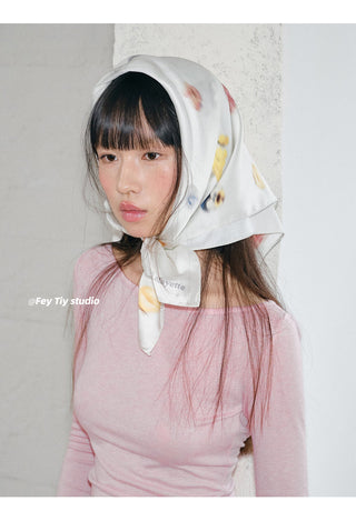 fuzzy flower scarf