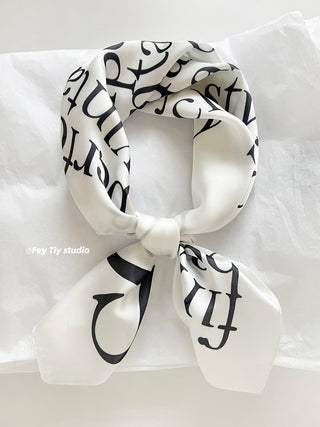 letter square scarf
