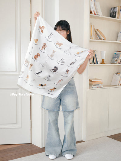 cartoon dog scarf