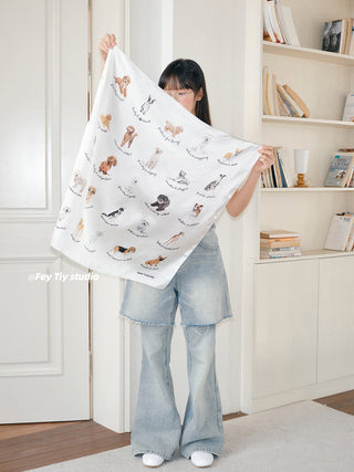 cartoon dog scarf