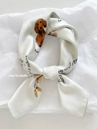 cartoon dog scarf