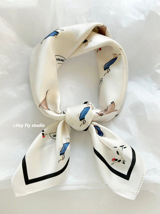 cartoon dog scarf