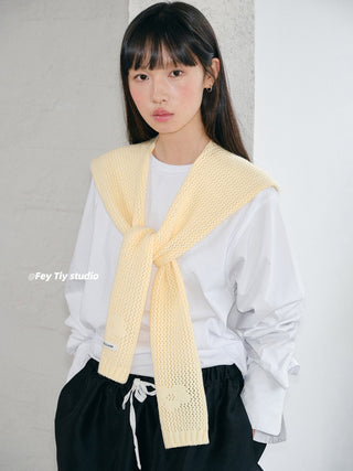 flower knit shawl