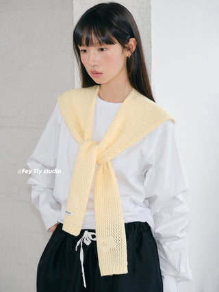 flower knit shawl