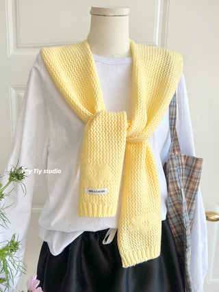 flower knit shawl