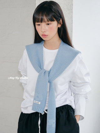 flower knit shawl