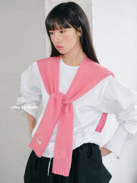 flower knit shawl