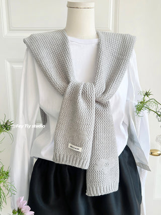 flower knit shawl