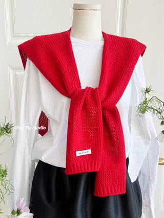 flower knit shawl