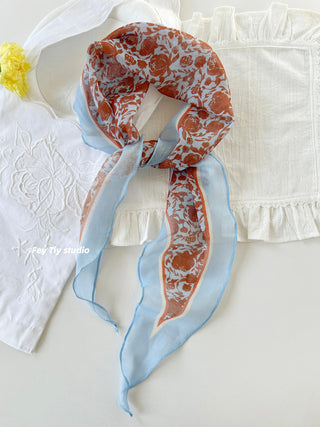 french floral scarf