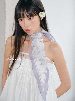 french floral scarf