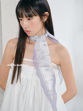 french floral scarf