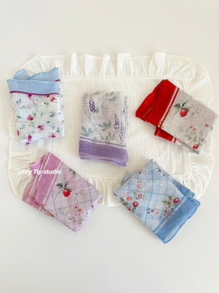 french floral scarf