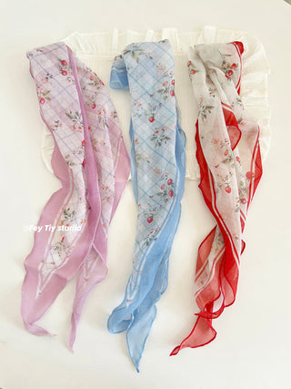 french floral scarf
