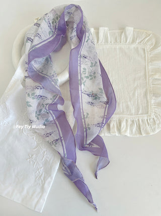 french floral scarf