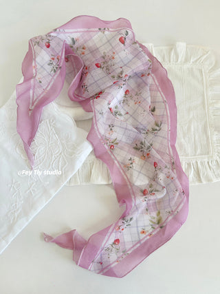 french floral scarf