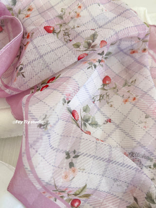 french floral scarf