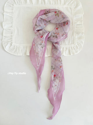 french floral scarf