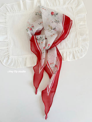 french floral scarf