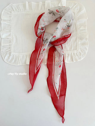 french floral scarf