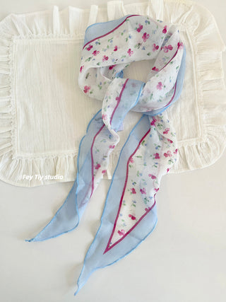 french floral scarf