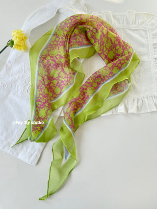 french floral scarf