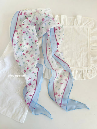 french floral scarf