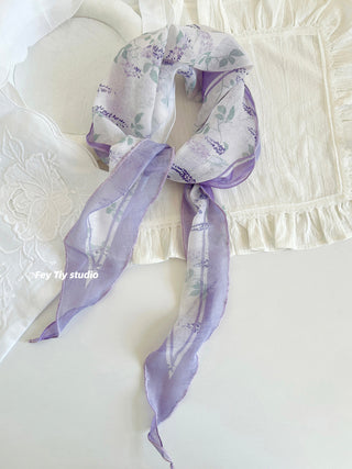 french floral scarf