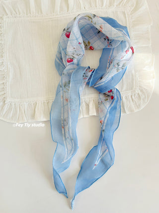 french floral scarf