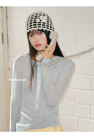 frangipani fishnet cap