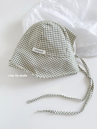 blue plaid sunhat