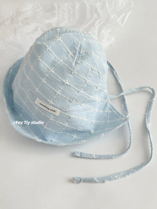 blue plaid sunhat
