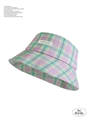 pink plaid hat