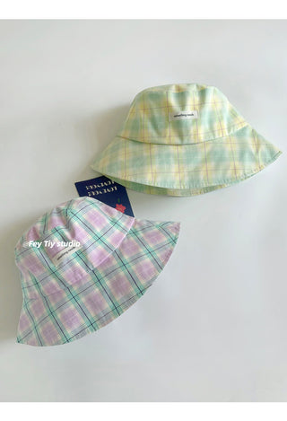 pink plaid hat
