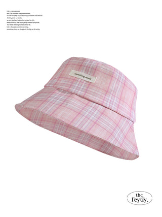 pink plaid hat