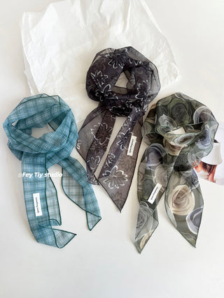 rose silk scarf