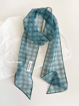 gray flower scarf