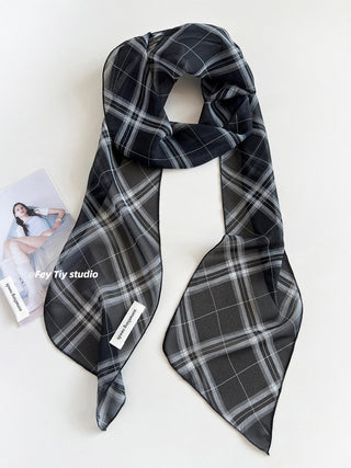 light gray scarf