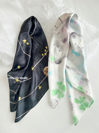 graffiti dot scarf