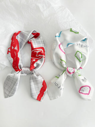 graffiti dot scarf
