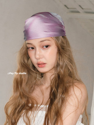 pink glossy scarf