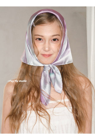 pink glossy scarf