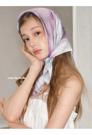 pink glossy scarf
