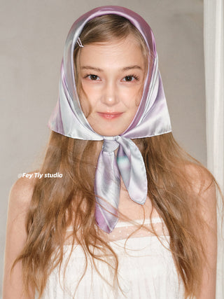 pink glossy scarf