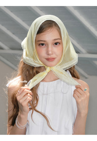 lemon yellow scarf