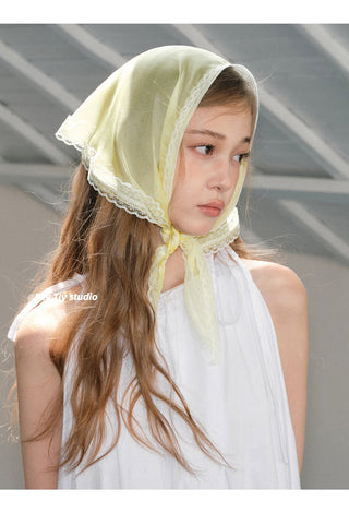 lemon yellow scarf