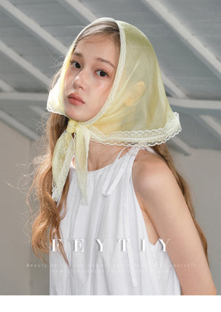 lemon yellow scarf